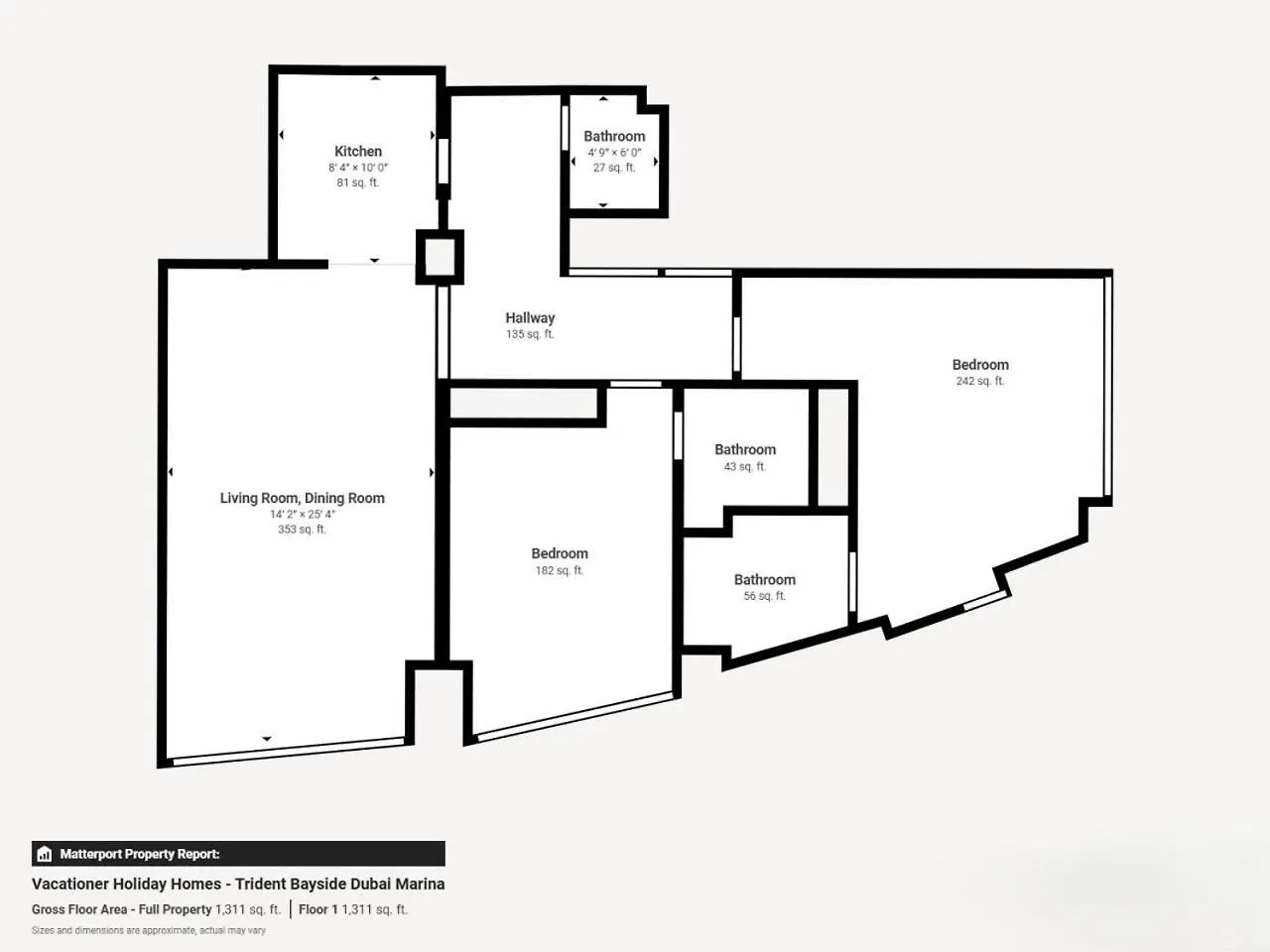 Trident Bayside - Beautiful Two Bed In The Marina Apartment Dubai